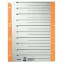 Leitz 16520045 tabindex numeriek tabregister karton grijs, oranje