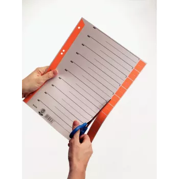Leitz 16520045 tabindex numeriek tabregister karton grijs, oranje
