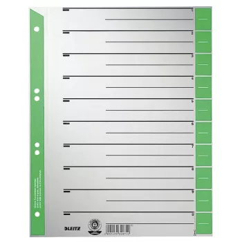 Leitz 16520055 tabindex numerieke tabindex karton groen, grijs