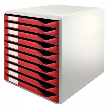 Leitz 52810028 Opbergbox van polystyreen bordeaux, grijs