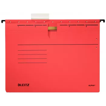 Leitz Alpha hangmap karton, metaal A4 rood 5 stuks