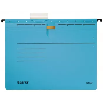 Leitz Alpha hangmap karton, metaal A4 blauw 5 stuks