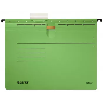 Leitz Alpha hangmap karton A4 groen 5 stuks