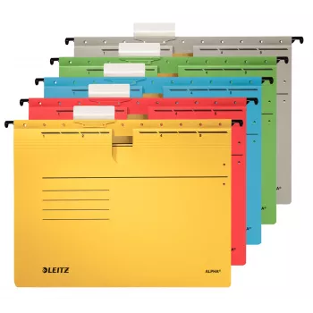 Leitz Alpha hangmap karton A4 groen 5 stuks