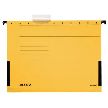 Leitz Alpha hangmap karton A4 geel 5 stuks