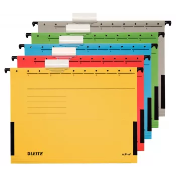 Leitz Alpha hangmap karton, metaal A4 blauw 5 stuks