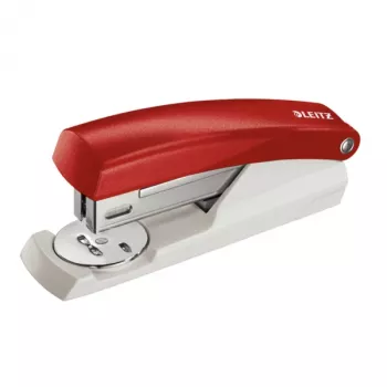 Leitz nietmachine 5501 NeXXt, 25 vel, rood, wit, P3, kunststof, 80 g/m², top