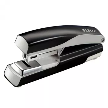 Leitz NeXXt nietmachine 5505, 30 blad flat clinch metaal, 30 blad, zwart, zilver, flat clinch, 26/6, metaal, kunststof, 80 g/m²