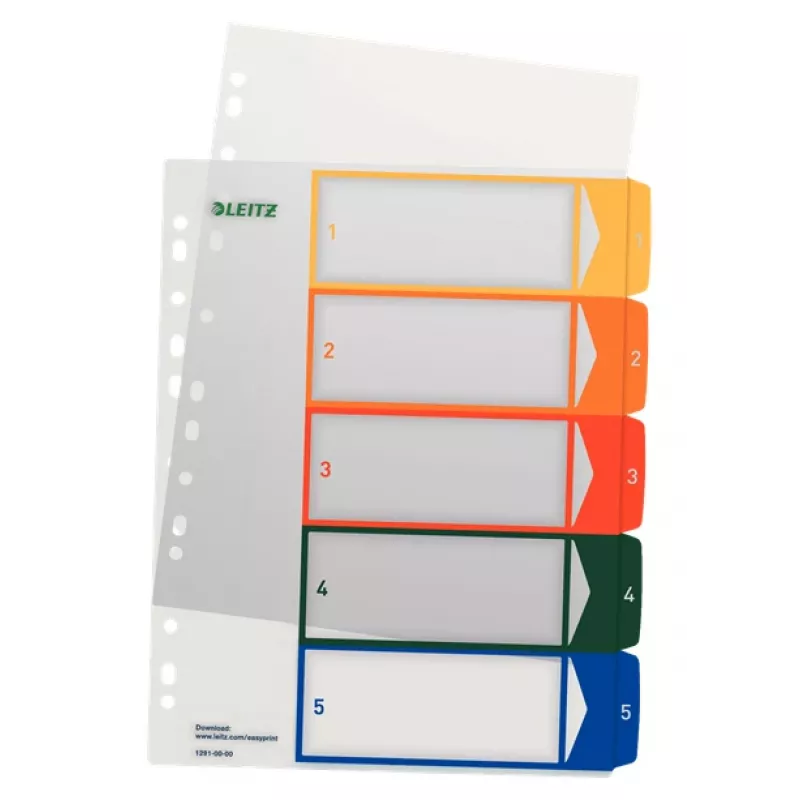 Esselte 12910000 numerieke tab-index polypropyleen (PP) meerkleurig