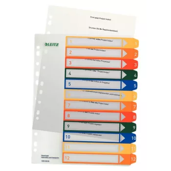 Esselte 12940000 tabregister numeriek tabregister polypropyleen (PP) bont