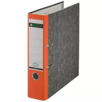 Leitz kunststof hefboomordner A4 80mm 180° ringband oranje
