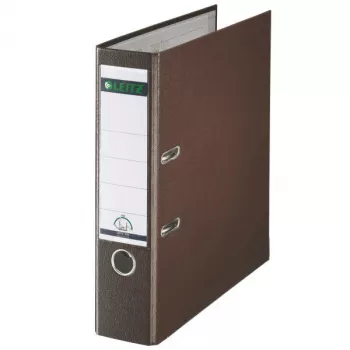 Leitz kunststof hefboomordner A4 80 mm 180° ringband bruin