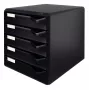 Leitz Post Set, zwart, A4, A5, A6, staand, 5 lades, envelop, map, brief, notitie, 3,65 kg