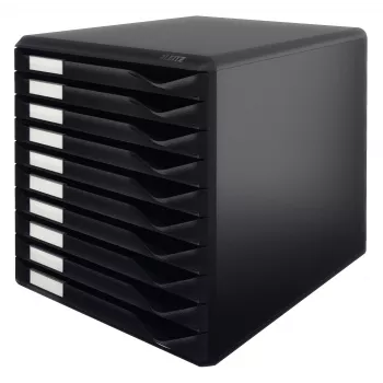 Leitz Form Set, zwart, A4, A5, A6, staand, 10 lades, envelop, ordner, brief, notitie, 4,3 kg