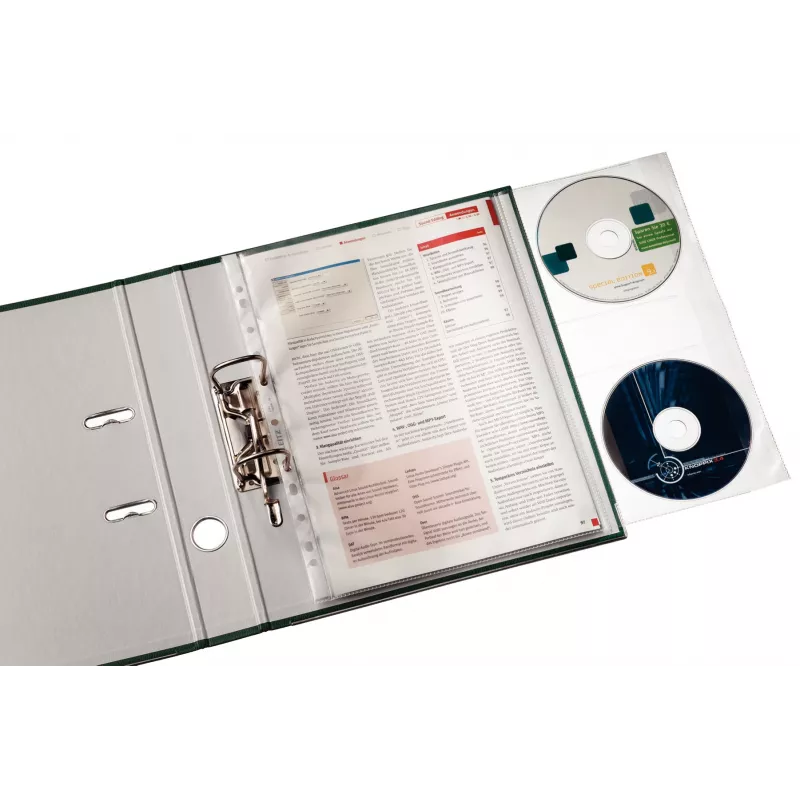 Leitz Premium cd-hoes A4, 30 % gerecycled kunststof uit pre-consumer afval