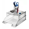 Leitz Briefbak verhoging Plus Universal, kunststof, grijs, transparant, 254 mm, 265 mm, 70 mm, 200 g