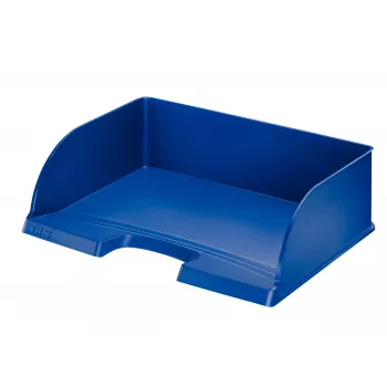 Leitz Briefablage Plus liggend jumbo, kunststof, blauw, A4, brief, notitie, papier, 350 x 245 x 97 mm, 363 x 273 x 103 mm