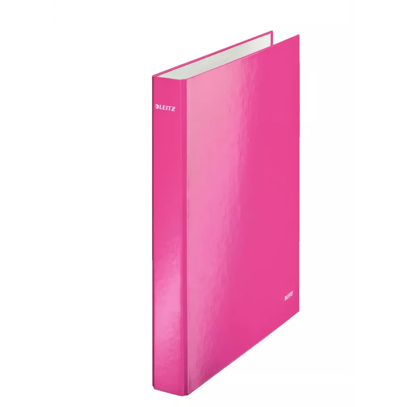 Leitz ringband WOW gelamineerd A4+ 2DR/25mm, A4, karton, roze, wit, 250 vel, 80 g/m²