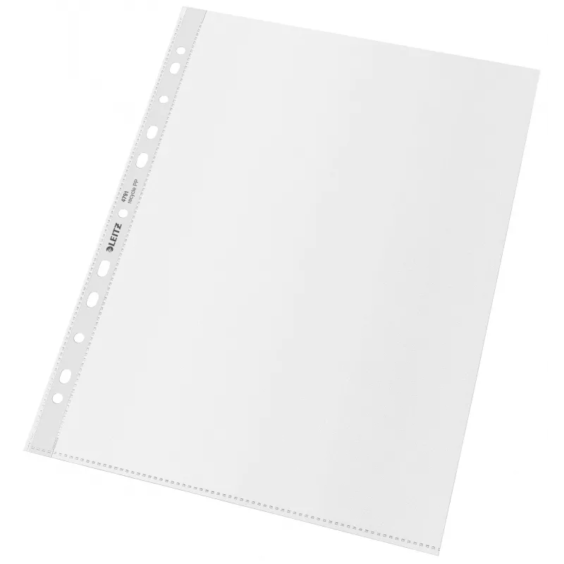 Leitz Recycle A4 insteekhoes, 210 x 297 mm (A4), transparant, polypropyleen (PP), staand, 0,1 mm, 230 mm