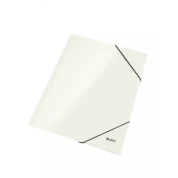Leitz 3-flapmap WOW karton/POB A4, A4, polypropyleen (PP), metallic, wit, 250 vel, 241 mm, 5 mm