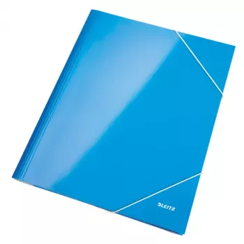 Leitz 3-flapmap WOW karton/POB A4, A4, polypropyleen (PP), blauw, 250 vel, 80 g/m², papier