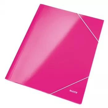 Leitz 3-flapmap WOW karton/POB A4, A4, polypropyleen (PP), roze, 250 vel, 80 g/m², papier