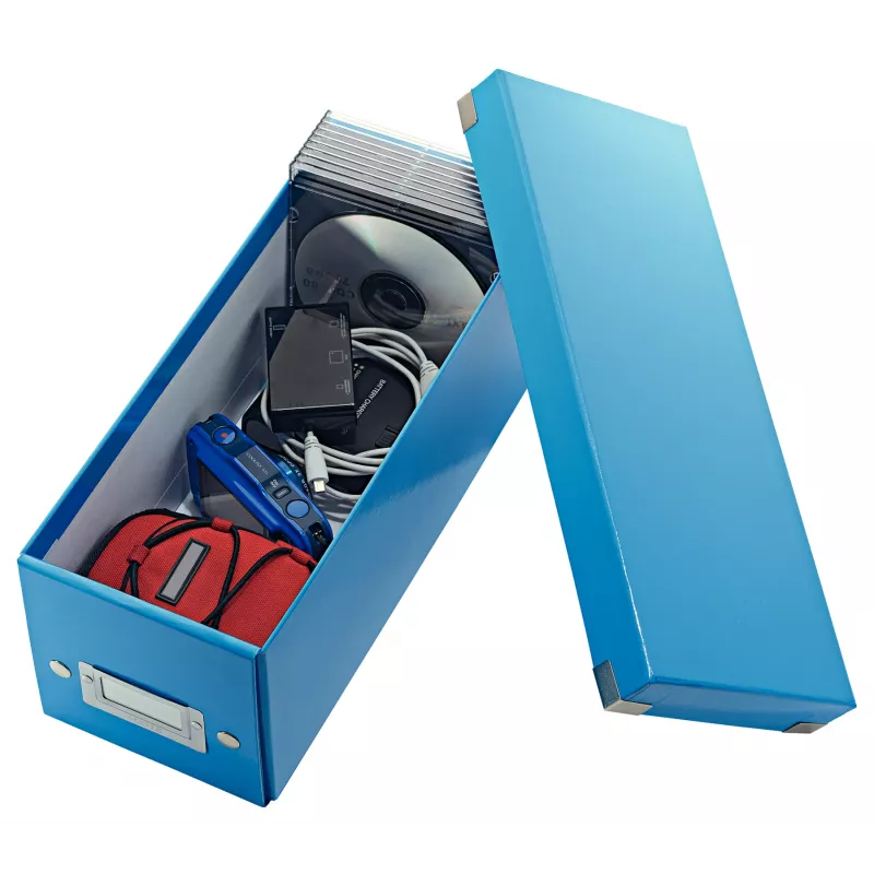Leitz Click & Store WOW cd-opbergbox, blauw, karton, 143 mm, 352 mm, 136 mm, 440 g