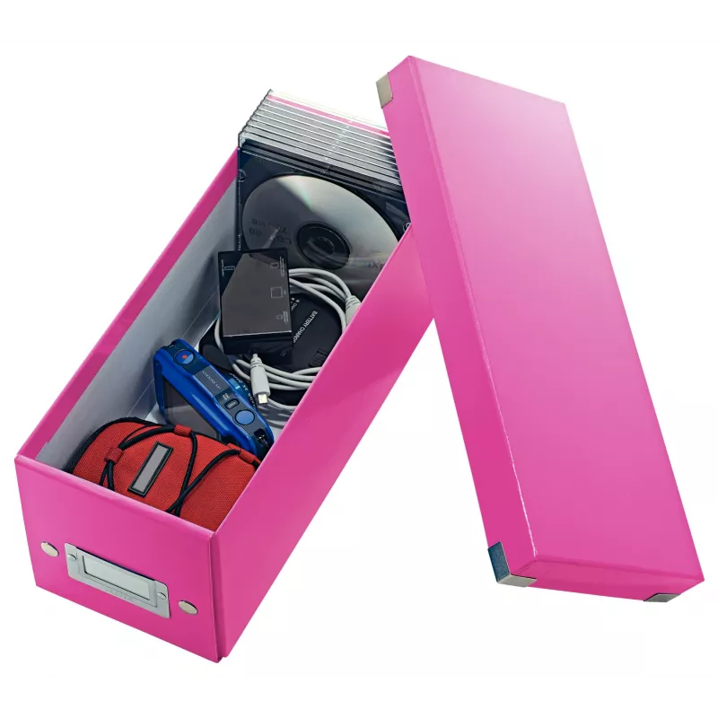 Leitz Click & Store WOW cd-opbergbox, roze, karton, 143 mm, 352 mm, 136 mm, 440 g