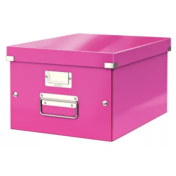Leitz Click & Store WOW medium opbergbox, roze, karton, 16,7 L, 281 mm, 200 mm, 265 x 335 x 188 mm