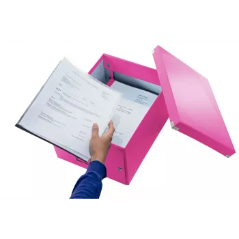 Leitz Click & Store WOW medium opbergbox, roze, karton, 16,7 L, 281 mm, 200 mm, 265 x 335 x 188 mm