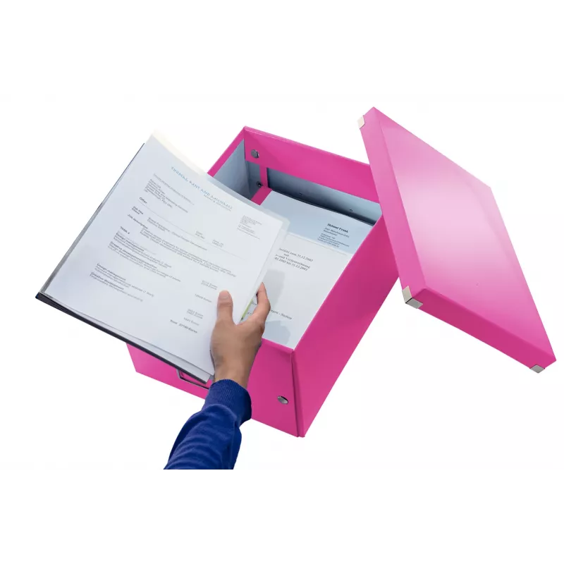 Leitz Click & Store WOW medium opbergbox, roze, karton, 16,7 L, 281 mm, 200 mm, 265 x 335 x 188 mm
