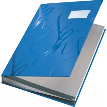Leitz Design Signature boek met 18 onderverdelingen A4, blauw, karton, A4, 240 mm, 1020 mm, 340 mm