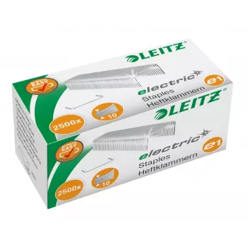 Leitz nietjes No10 E1 elektrisch doos met 2500, nietjespakket, 4 mm, 2500 nietjes, nieten, E1, verzinkt staal