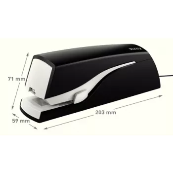 Leitz elektrische nietmachine 5533 NeXXt flat clinch 20 blad, 20 blad, 200 nietjes, 2 cm, 1 cm, kunststof, zwart, wit