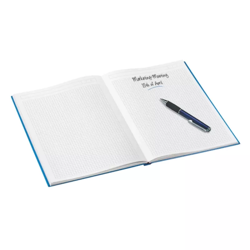 Leitz notebook WOW A4 geruit met hardcover 90g/80 blad, blauw, A4, 80 blad, 80 g/m², geruit papier, hardcover
