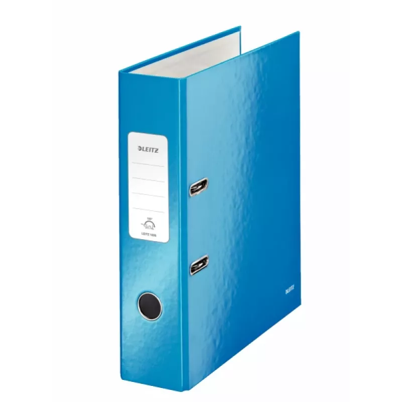 Leitz hefboomordner 180° WOW POB/gelamineerd A4/80 mm, A4, karton, blauw, 600 blad, 80 g/m², 8 cm