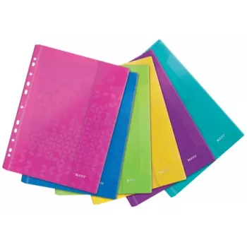 Leitz tas met klep WOW A4 PP kleuren assorti, A4, kleuren assorti, polypropyleen (PP), 0,2 mm, 235 mm, 4 mm