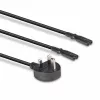 Lindy 2,5 m UK-stekker type G naar 2x IEC C7 splitter-verlengkabel, zwart