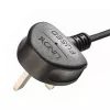 Lindy 2,5 m UK-stekker type G naar 2x IEC C7 splitter-verlengkabel, zwart
