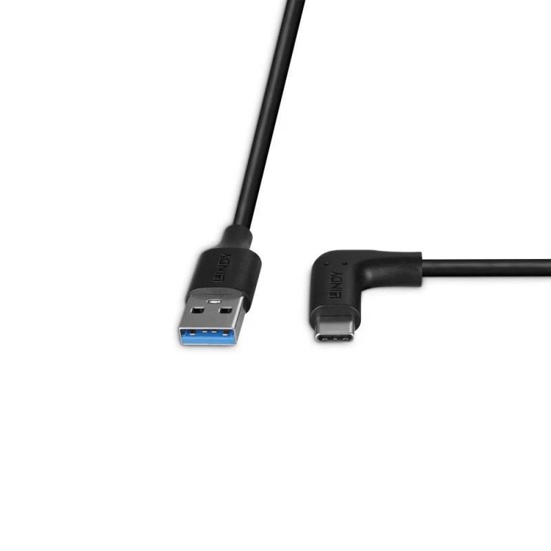 Lindy 1m USB 3.2 Type-A naar haakse USB-C kabel, 10Gbps