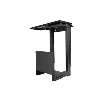 Lindy Sliding onder-tafel-pc-houder, tafelgemonteerde CPU-houder, 30 kg, zwart, staal, 0 - 360°, 45 cm