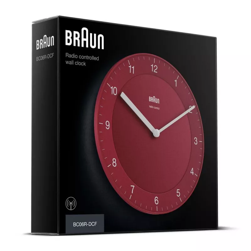Braun BC06R-DCF quartzklok Circle rood