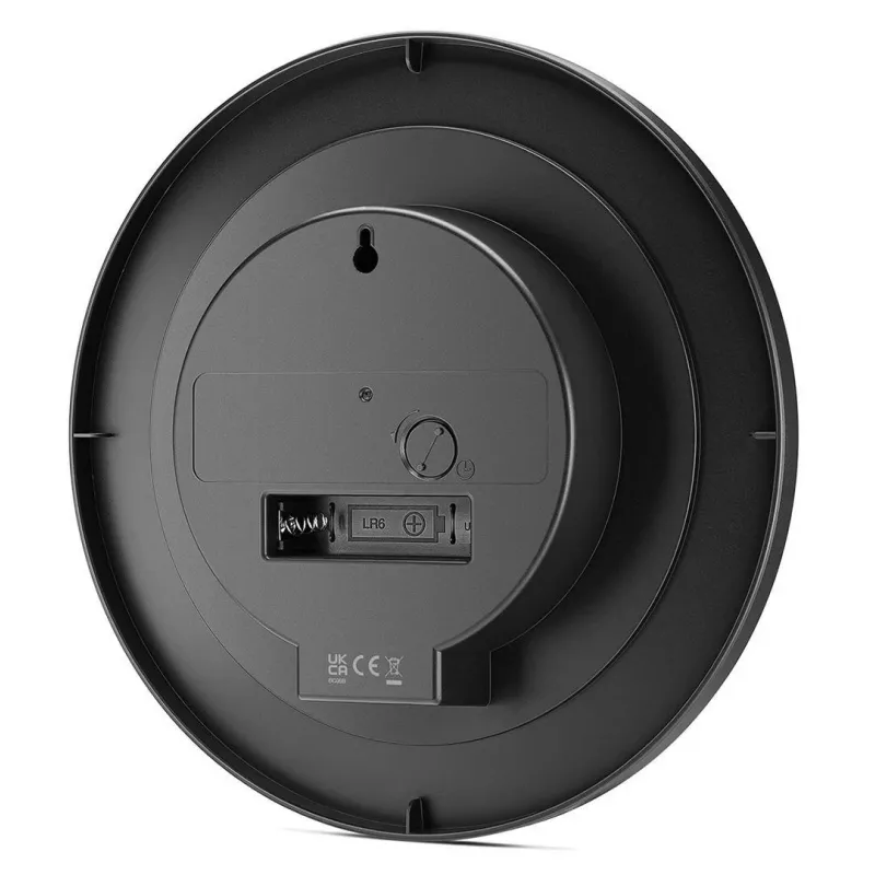 Braun BC 06 B quartzwandklok analoog zwart quartzklok rond zwart