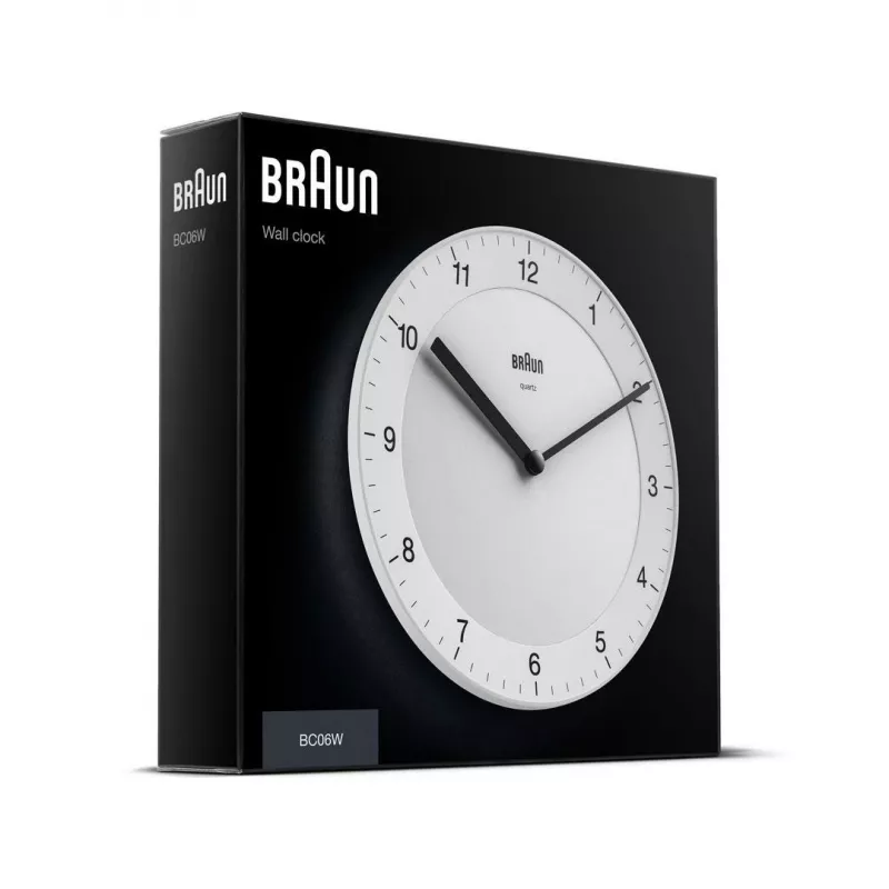 Braun BC06W quartzklok rond wit