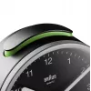 Braun BC12SB quartzwekker zwart, zilver