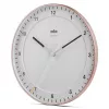 Wandklok BRAUN BC 17 PW DCF — analoge DCF-radio-klok, roze en wit