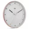 Wandklok BRAUN BC 17 PW DCF — analoge DCF-radio-klok, roze en wit