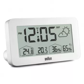 Braun BC13WP-DCF wekker digitale wekker wit