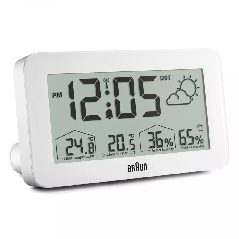Braun BC13WP-DCF wekker digitale wekker wit