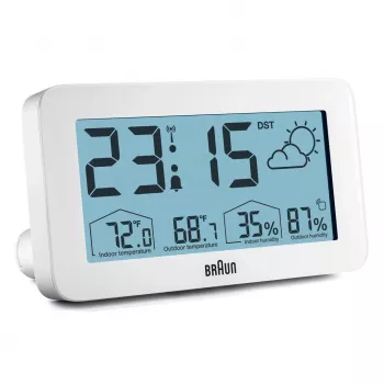 Braun BC13WP-DCF wekker digitale wekker wit